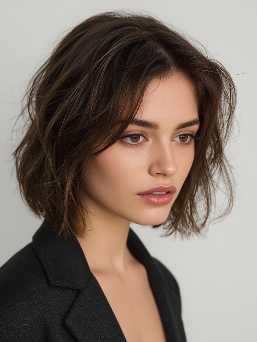 Short Messy Haircuts For Women: Choppy Top With Shaved Sides
