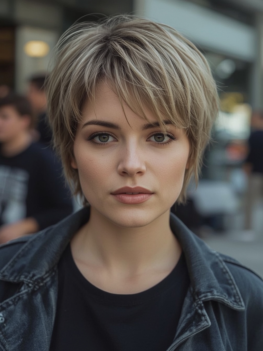 Short Messy Haircuts For Women: Curly Pixie with Volume
