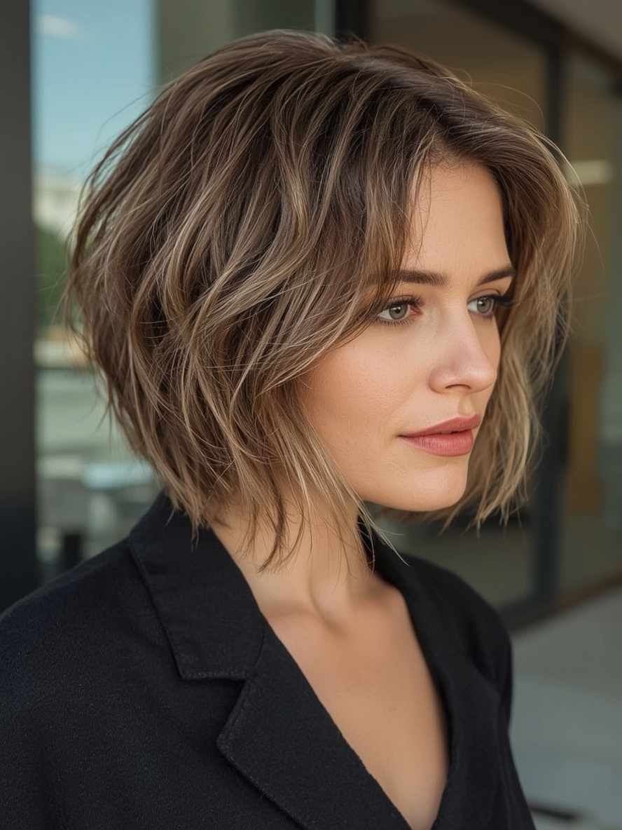 Short Messy Haircuts For Women: Edgy Bowl Cut with Texture