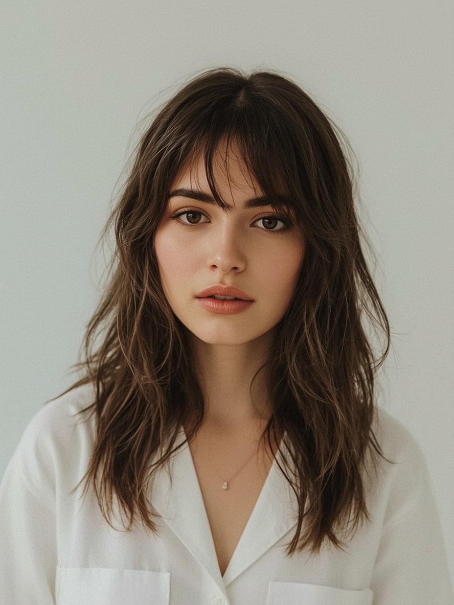 Short Messy Haircuts For Women: Layered Fringe