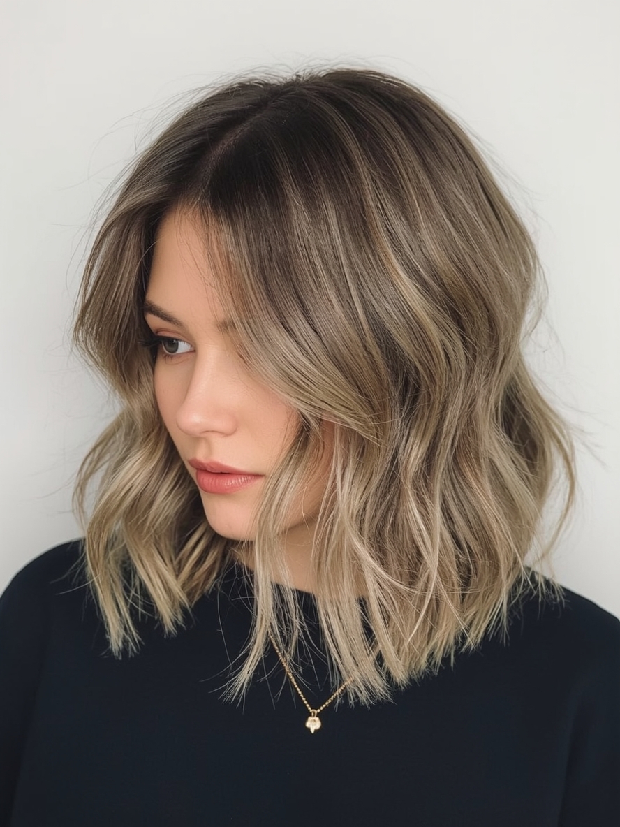 Sleek Shoulder Length Bob For Fine Thin Hair
