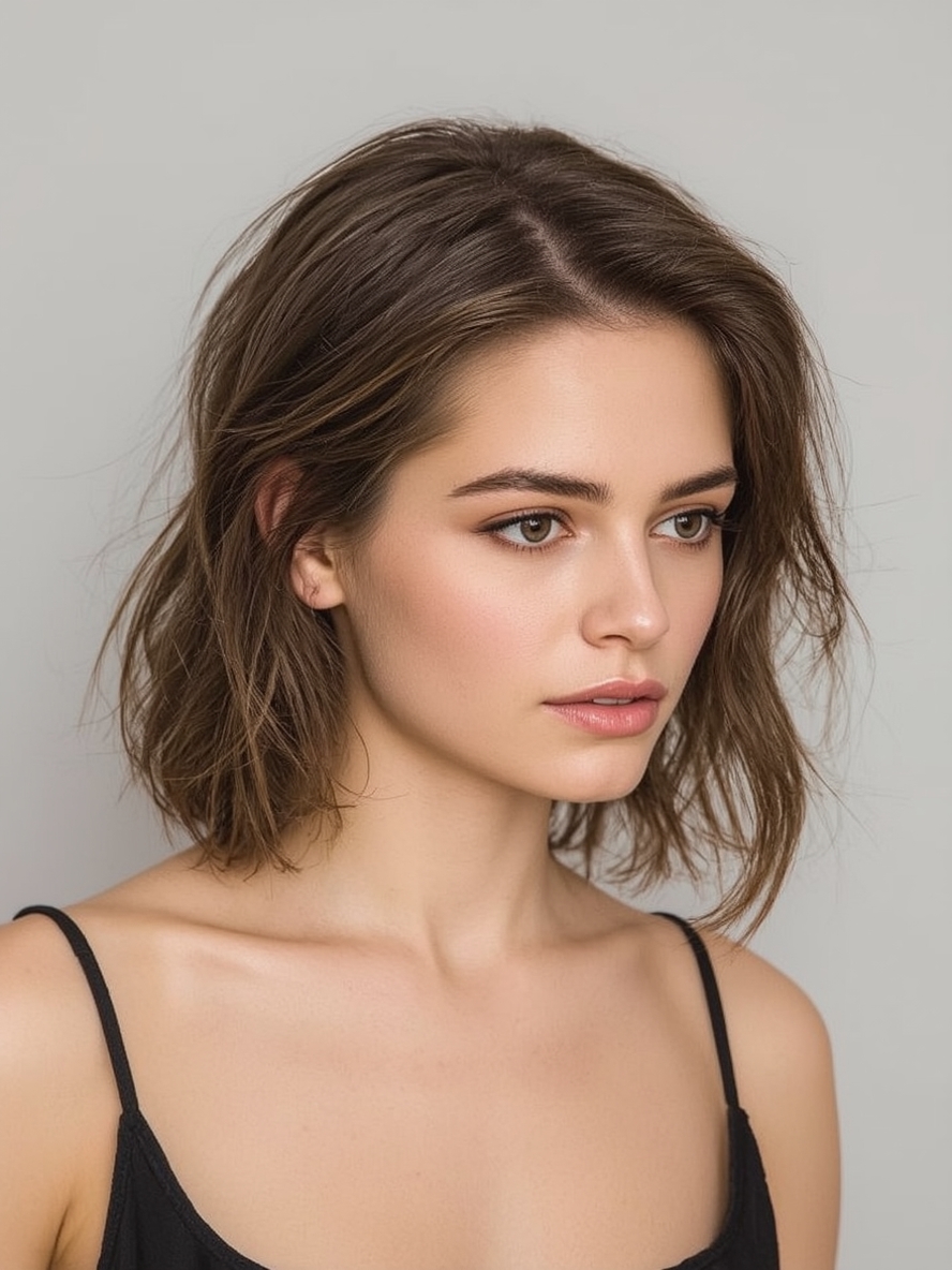 Shoulder Length Layered Hairstyle For Thin Fine Hair
