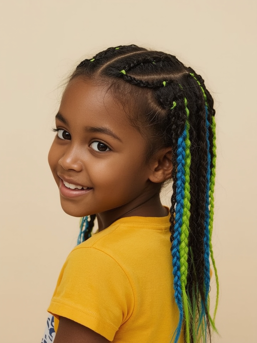 Kids Cornrow Hairstyles: Cornrows with Beads